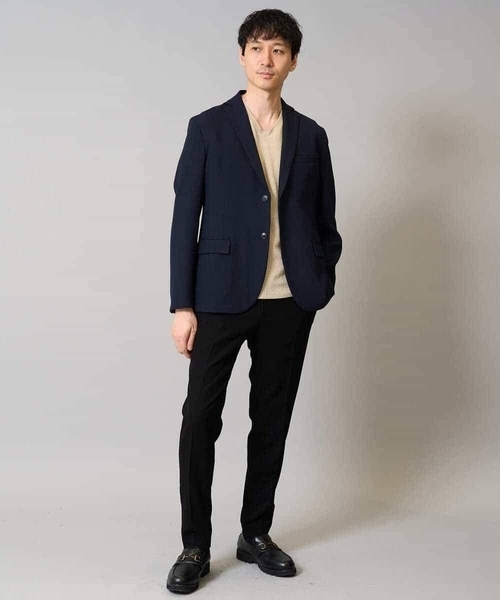 a.v.v(アーヴェヴェ)の「【イージーケア/シワになりにくい】スマートジャケット 秋リライト【洗濯機で洗える/ストレッチ】〈ON/OFF SERIES〉(テーラードジャケット・メンズ・ネイビー/チャコールグレー・44/46/48/50)」の9枚目の写真