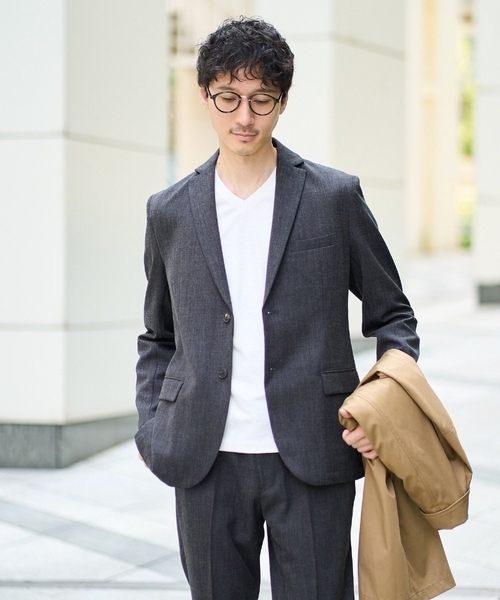 a.v.v(アーヴェヴェ)の「【イージーケア/シワになりにくい】スマートジャケット 秋リライト【洗濯機で洗える/ストレッチ】〈ON/OFF SERIES〉(テーラードジャケット・メンズ・ネイビー/チャコールグレー・44/46/48/50)」の18枚目の写真