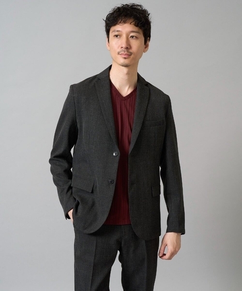 a.v.v(アーヴェヴェ)の「【イージーケア/シワになりにくい】スマートジャケット 秋リライト【洗濯機で洗える/ストレッチ】〈ON/OFF SERIES〉(テーラードジャケット・メンズ・ネイビー/チャコールグレー・44/46/48/50)」の20枚目の写真