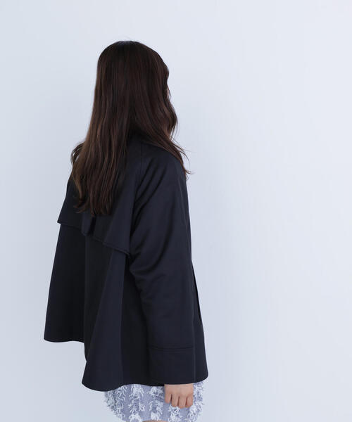 NATURAL BEAUTY BASIC(ナチュラルビューティーベーシック)の「◇スタンドネックテントラインブルゾン(ブルゾン・レディース・ブラック/ベージュ・MEDIUM/SMALL)」の17枚目の写真