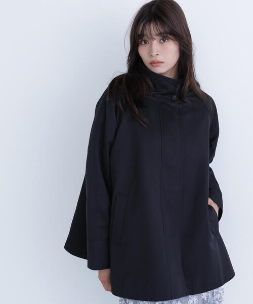 NATURAL BEAUTY BASIC(ナチュラルビューティーベーシック)の「◇スタンドネックテントラインブルゾン(ブルゾン・レディース・ブラック/ベージュ・MEDIUM/SMALL)」の19枚目の写真