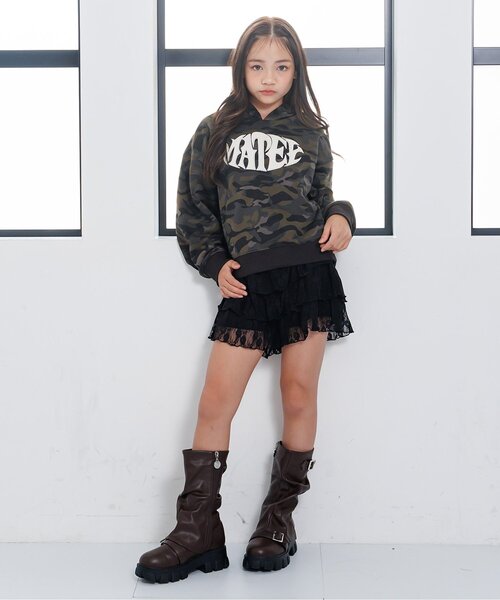 algy（アルジー）の「レースフリルキュロット（その他パンツ・キッズ・ブラック/オフホワイト・XX-SMALL/SMALL/MEDIUM/X-SMALL）」の6枚目の写真