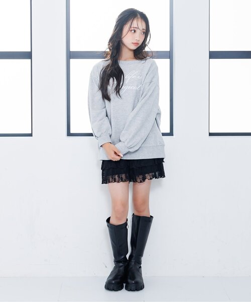 algy（アルジー）の「レースフリルキュロット（その他パンツ・キッズ・ブラック/オフホワイト・XX-SMALL/SMALL/MEDIUM/X-SMALL）」の3枚目の写真