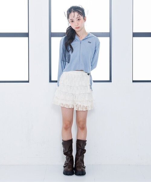 algy（アルジー）の「レースフリルキュロット（その他パンツ・キッズ・ブラック/オフホワイト・XX-SMALL/SMALL/MEDIUM/X-SMALL）」の9枚目の写真