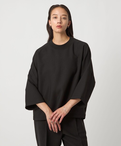 ユナイテッドアローズアンドサンズ ダイスケオバナ 黒 オーバーサイズ カットソー D.O UNITED ARROWS BY DAISUKE OBANA for WOMEN＞ Ⅰ 3/4SL CREW TEE/T