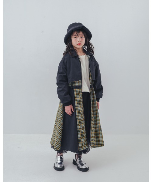 unica（ユニカ）の「チェックzipperジャケットワンピース（ワンピース・キッズ・カーキ/ブラック・XL/L）」の10枚目の写真