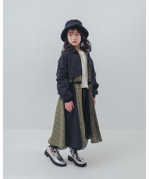 unica（ユニカ）の「チェックzipperジャケットワンピース（ワンピース・キッズ・カーキ/ブラック・XL/L）」の11枚目の写真