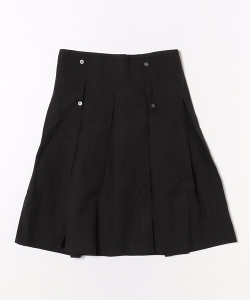 ELOOPS(イーループス)の「【ELOOPS】ウール混 ダブルボタンタックAラインスカート(スカート・レディース・ダークグレー/ブラック・S/M)」の19枚目の写真