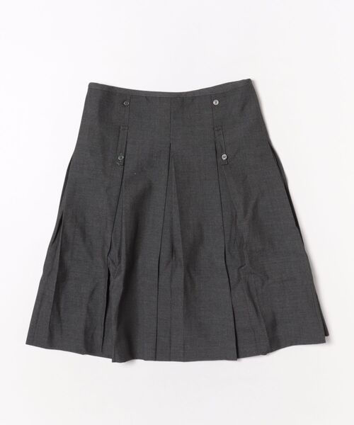 ELOOPS(イーループス)の「【ELOOPS】ウール混 ダブルボタンタックAラインスカート(スカート・レディース・ダークグレー/ブラック・S/M)」の20枚目の写真