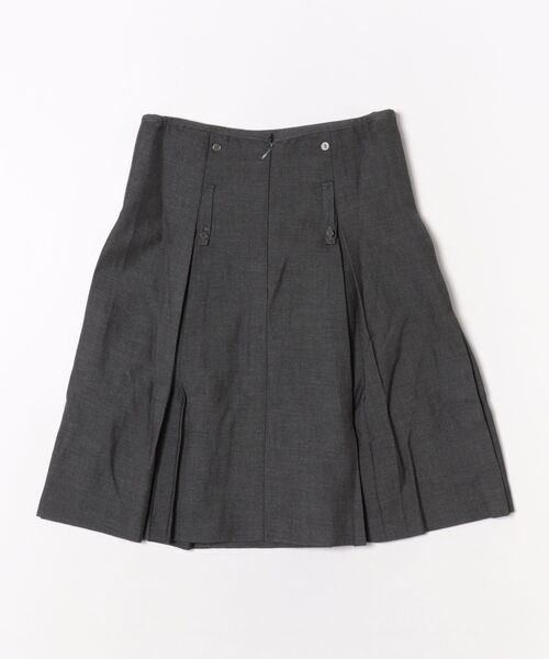 ELOOPS(イーループス)の「【ELOOPS】ウール混 ダブルボタンタックAラインスカート(スカート・レディース・ダークグレー/ブラック・S/M)」の21枚目の写真