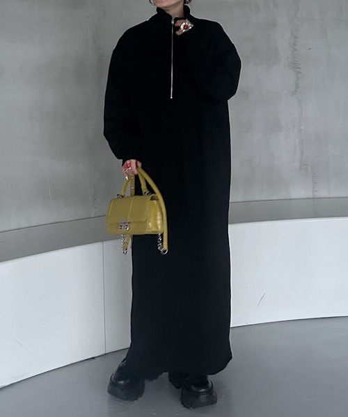 PAGEBOY（ページボーイ）の「MUSEスウェットZIPワンピース / スウェットワンピース【ZOZO限定アイテム】（ワンピース・レディース・ブラック/ブラウン・FREE）」の9枚目の写真