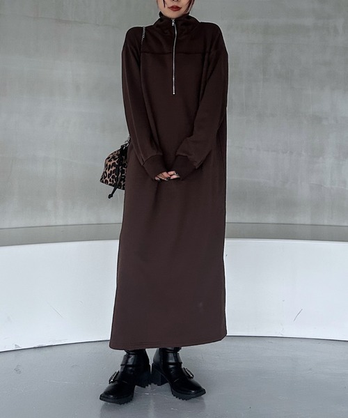 PAGEBOY（ページボーイ）の「MUSEスウェットZIPワンピース / スウェットワンピース【ZOZO限定アイテム】（ワンピース・レディース・ブラック/ブラウン・FREE）」の20枚目の写真