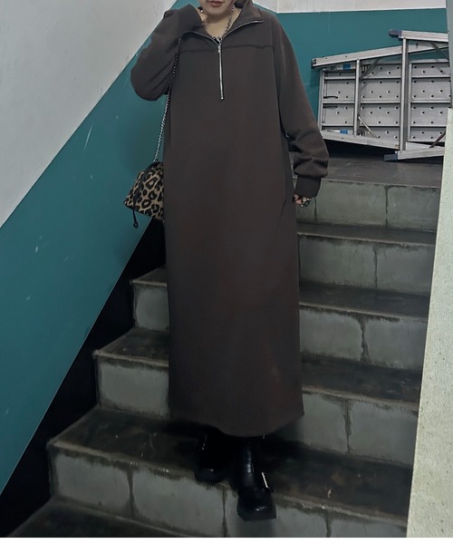 PAGEBOY（ページボーイ）の「MUSEスウェットZIPワンピース / スウェットワンピース【ZOZO限定アイテム】（ワンピース・レディース・ブラック/ブラウン・FREE）」の19枚目の写真