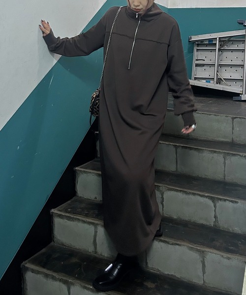 PAGEBOY（ページボーイ）の「MUSEスウェットZIPワンピース / スウェットワンピース【ZOZO限定アイテム】（ワンピース・レディース・ブラック/ブラウン・FREE）」の15枚目の写真