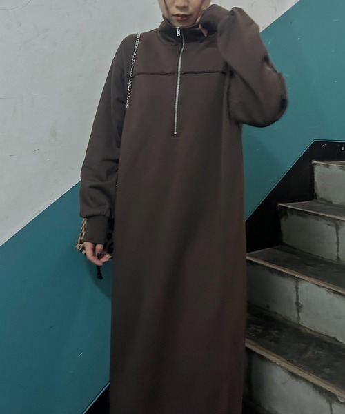 PAGEBOY（ページボーイ）の「MUSEスウェットZIPワンピース / スウェットワンピース【ZOZO限定アイテム】（ワンピース・レディース・ブラック/ブラウン・FREE）」の16枚目の写真