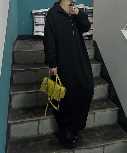 PAGEBOY（ページボーイ）の「MUSEスウェットZIPワンピース / スウェットワンピース【ZOZO限定アイテム】（ワンピース・レディース・ブラック/ブラウン・FREE）」の6枚目の写真