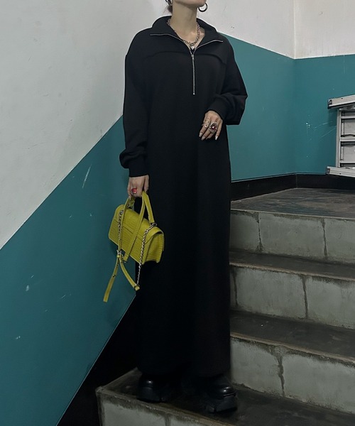 PAGEBOY（ページボーイ）の「MUSEスウェットZIPワンピース / スウェットワンピース【ZOZO限定アイテム】（ワンピース・レディース・ブラック/ブラウン・FREE）」の7枚目の写真