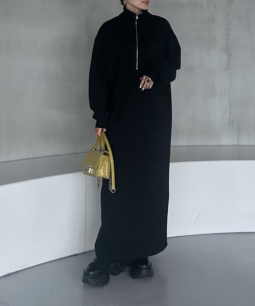 PAGEBOY（ページボーイ）の「MUSEスウェットZIPワンピース / スウェットワンピース【ZOZO限定アイテム】（ワンピース・レディース・ブラック/ブラウン・FREE）」の8枚目の写真