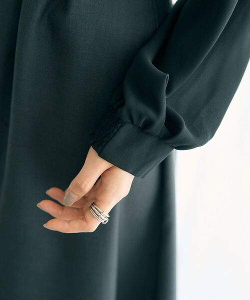 YECCA VECCA(イェッカヴェッカ)の「ベアドッキングワンピース(シャツワンピース・レディース・キャメル/チェック/チャコールグレー・FREE)」の21枚目の写真