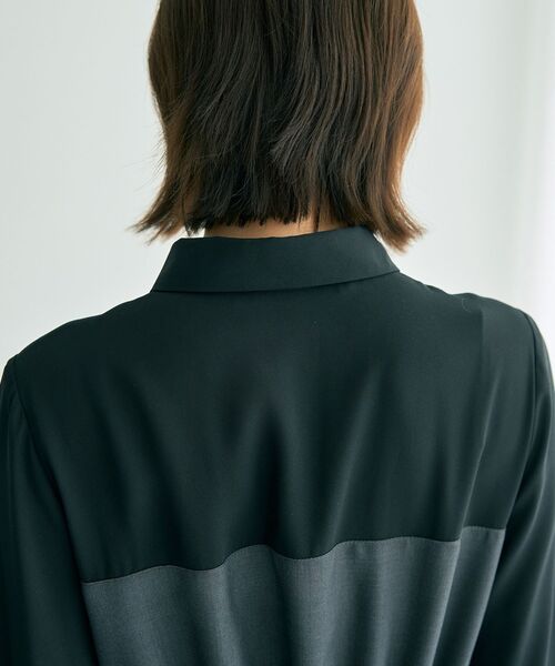 YECCA VECCA(イェッカヴェッカ)の「ベアドッキングワンピース(シャツワンピース・レディース・キャメル/チェック/チャコールグレー・FREE)」の11枚目の写真