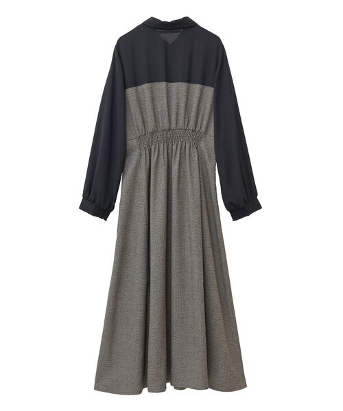 YECCA VECCA(イェッカヴェッカ)の「ベアドッキングワンピース(シャツワンピース・レディース・キャメル/チェック/チャコールグレー・FREE)」の14枚目の写真