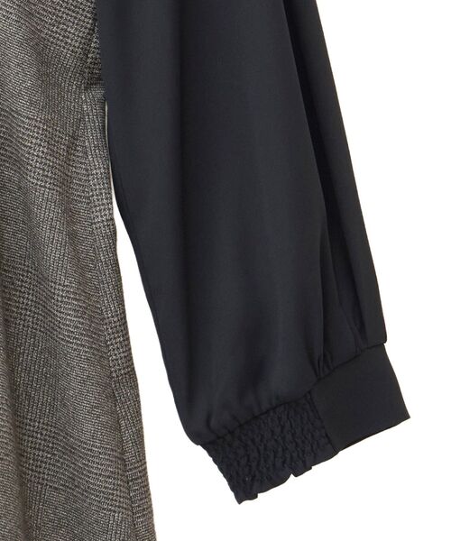 YECCA VECCA(イェッカヴェッカ)の「ベアドッキングワンピース(シャツワンピース・レディース・キャメル/チェック/チャコールグレー・FREE)」の16枚目の写真