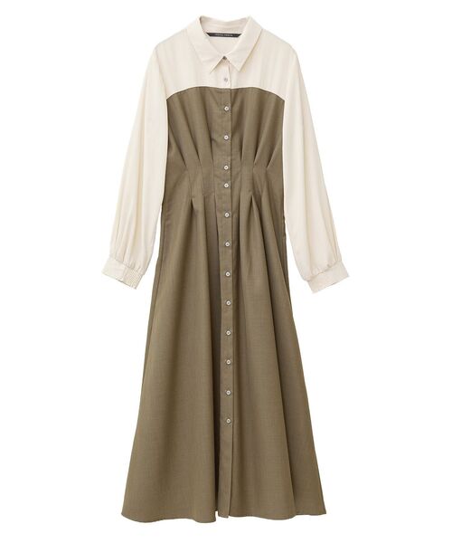 YECCA VECCA(イェッカヴェッカ)の「ベアドッキングワンピース(シャツワンピース・レディース・キャメル/チェック/チャコールグレー・FREE)」の10枚目の写真