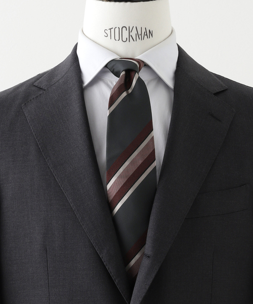 EDIFICE（エディフィス）の「Holliday & Brown(ホリデー & ブラウン) ジャガード ストライプ タイ（ネクタイ・メンズ・ボルドー/ダークブルー・FREE）」の2枚目の写真