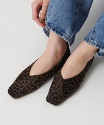 BEAUTY&YOUTH UNITED ARROWS | Vカット レオパード フラットシューズ(パンプス)