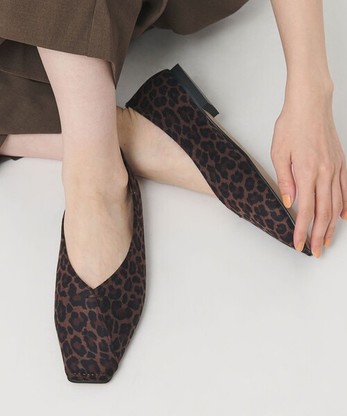 Vカット レオパード フラットシューズ（パンプス）｜BEAUTY&YOUTH