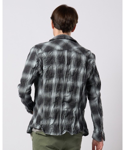 wjk(ダヴルジェイケイ)の「2-hook check(シャツ/ブラウス・メンズ・ライトグレー/ブラック/ライトブルー・SMALL/MEDIUM/LARGE/X-LARGE)」の9枚目の写真