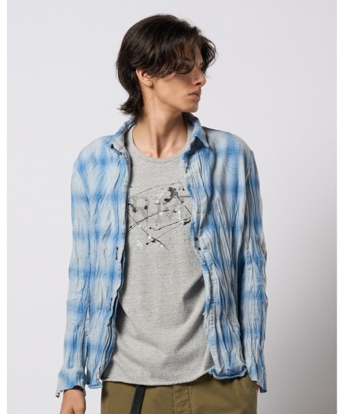 wjk(ダヴルジェイケイ)の「2-hook check(シャツ/ブラウス・メンズ・ライトグレー/ブラック/ライトブルー・SMALL/MEDIUM/LARGE/X-LARGE)」の10枚目の写真