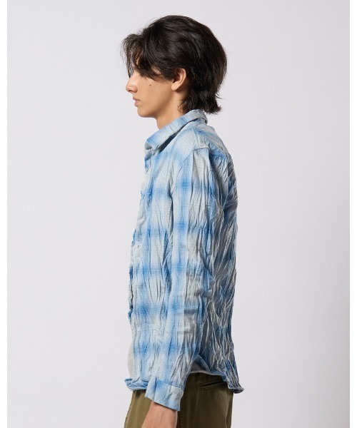 wjk(ダヴルジェイケイ)の「2-hook check(シャツ/ブラウス・メンズ・ライトグレー/ブラック/ライトブルー・SMALL/MEDIUM/LARGE/X-LARGE)」の11枚目の写真
