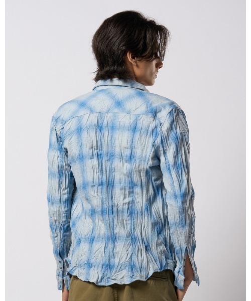 wjk(ダヴルジェイケイ)の「2-hook check(シャツ/ブラウス・メンズ・ライトグレー/ブラック/ライトブルー・SMALL/MEDIUM/LARGE/X-LARGE)」の12枚目の写真
