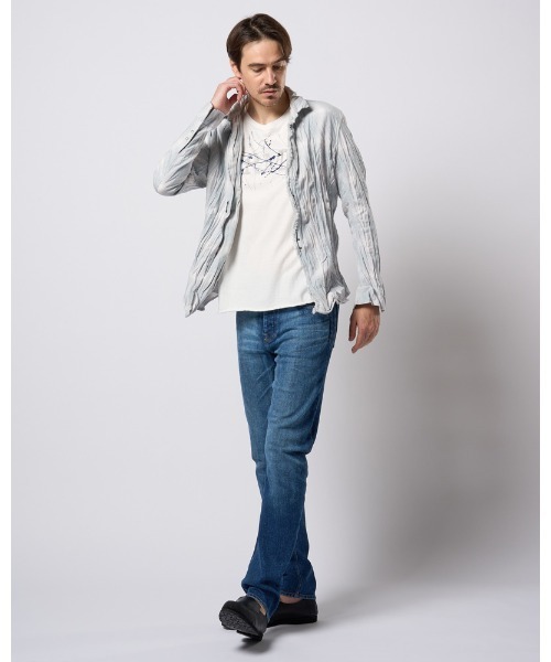 wjk(ダヴルジェイケイ)の「2-hook check(シャツ/ブラウス・メンズ・ライトグレー/ブラック/ライトブルー・SMALL/MEDIUM/LARGE/X-LARGE)」の16枚目の写真
