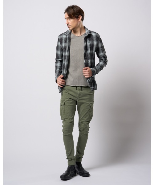 wjk(ダヴルジェイケイ)の「2-hook check(シャツ/ブラウス・メンズ・ライトグレー/ブラック/ライトブルー・SMALL/MEDIUM/LARGE/X-LARGE)」の17枚目の写真