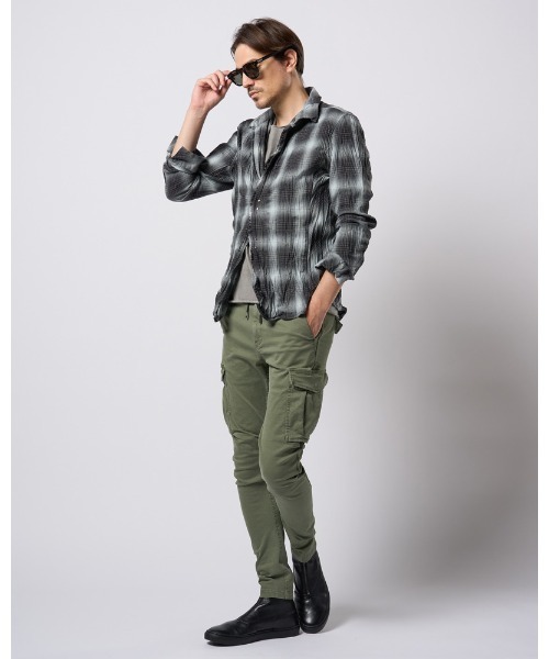 wjk(ダヴルジェイケイ)の「2-hook check(シャツ/ブラウス・メンズ・ライトグレー/ブラック/ライトブルー・SMALL/MEDIUM/LARGE/X-LARGE)」の18枚目の写真