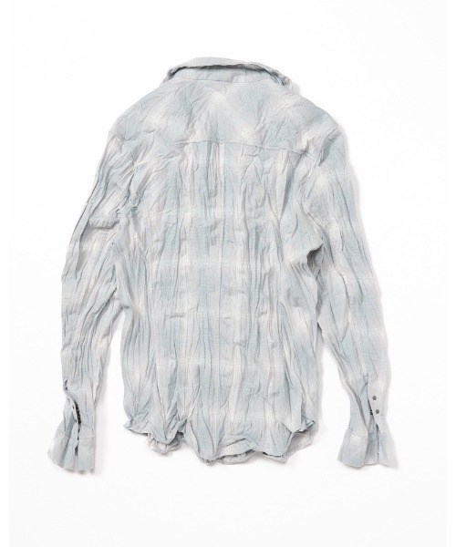 wjk(ダヴルジェイケイ)の「2-hook check(シャツ/ブラウス・メンズ・ライトグレー/ブラック/ライトブルー・SMALL/MEDIUM/LARGE/X-LARGE)」の21枚目の写真
