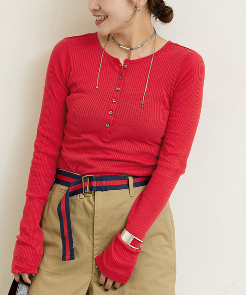 tomo　【美品】　テレコ　ヘンリーネックプルオーバー ADAM ET ROPÉ FEMME(アダム エ ロペ ファム) / トタンテレコヘンリー