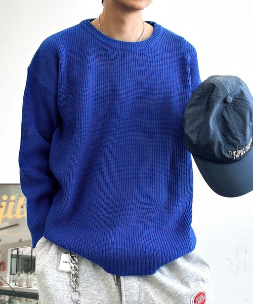 UNDERSTATEMENTs(アンダーステイトメント)の「【ユニセックス】ベーシック畔網ニット(ニット/セーター・メンズ・ブラック/ブルー/グリーン・MEDIUM/LARGE)」の17枚目の写真