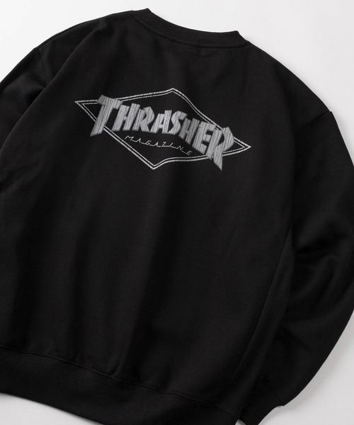 THRASHER(スラッシャー)の「【70】【THRASHER/スラッシャー】クラックプリント 裏起毛 スウェット(スウェット・メンズ・アッシュグレー/オフホワイト/ブラック系その他/アイボリー/ブラック/ブラウン系その他/ブラウン/ライトグレー・M/L/XL)」の5枚目の写真