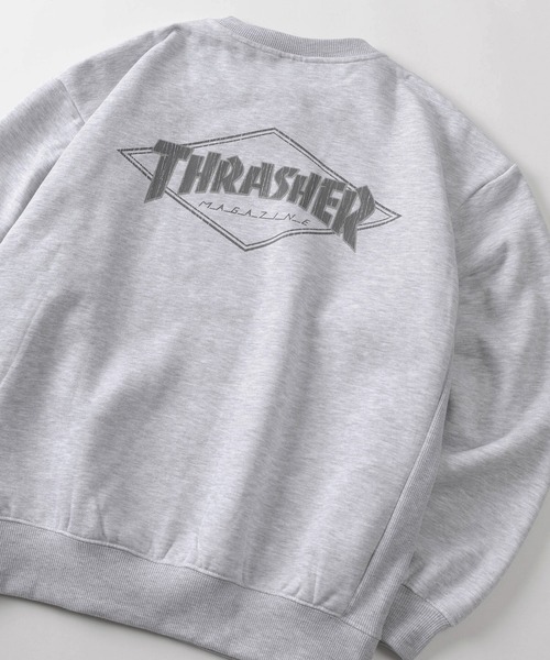 THRASHER(スラッシャー)の「【70】【THRASHER/スラッシャー】クラックプリント 裏起毛 スウェット(スウェット・メンズ・アッシュグレー/オフホワイト/ブラック系その他/アイボリー/ブラック/ブラウン系その他/ブラウン/ライトグレー・M/L/XL)」の1枚目の写真