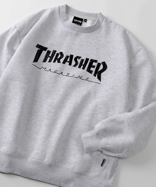 THRASHER(スラッシャー)の「【70】【THRASHER/スラッシャー】クラックプリント 裏起毛 スウェット(スウェット・メンズ・アッシュグレー/オフホワイト/ブラック系その他/アイボリー/ブラック/ブラウン系その他/ブラウン/ライトグレー・M/L/XL)」の6枚目の写真
