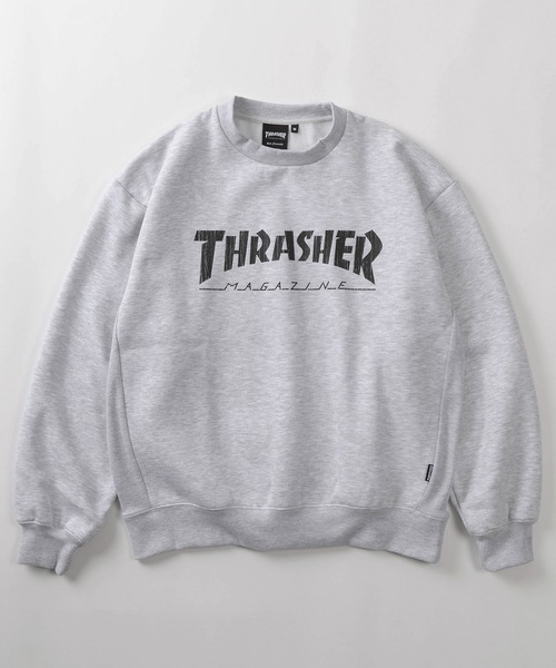 THRASHER(スラッシャー)の「【70】【THRASHER/スラッシャー】クラックプリント 裏起毛 スウェット(スウェット・メンズ・アッシュグレー/オフホワイト/ブラック系その他/アイボリー/ブラック/ブラウン系その他/ブラウン/ライトグレー・M/L/XL)」の9枚目の写真