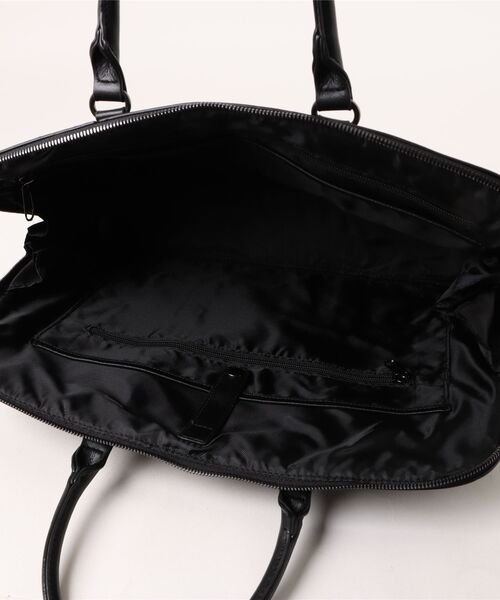 m.f.editorial（エムエフエディトリアル）の「【A4対応 2WAY】サフィアーノ型押し ブリーフバッグ（ビジネスバッグ・メンズ・ブラック/ダークウッド・FREE）」の5枚目の写真