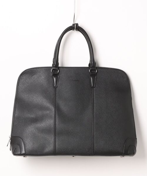 m.f.editorial（エムエフエディトリアル）の「【A4対応 2WAY】サフィアーノ型押し ブリーフバッグ（ビジネスバッグ・メンズ・ブラック/ダークウッド・FREE）」の7枚目の写真