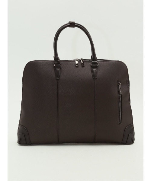 m.f.editorial（エムエフエディトリアル）の「【A4対応 2WAY】サフィアーノ型押し ブリーフバッグ（ビジネスバッグ・メンズ・ブラック/ダークウッド・FREE）」の18枚目の写真