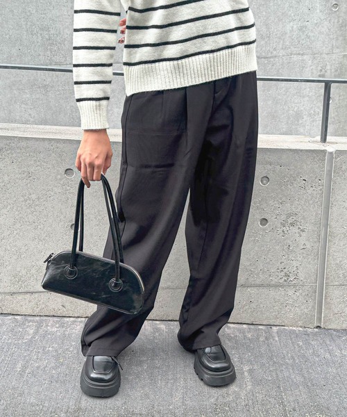 frunco(フランコ)の「タックワイドパンツ(その他パンツ・レディース・ベージュ/ブラック/グレー/ホワイト・MEDIUM)」の5枚目の写真