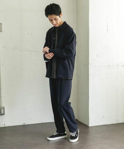 新品*アーバンリサーチ*メンズライク☆暖かなウール混中綿フーデットコート*M012黒40 セールLIFE STYLE TAILOR ウールライクツイルコンフォータブル