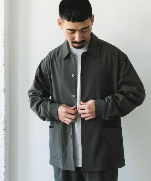 ⭐︎ LEMAIRE⭐︎バンドカラーウールシャツジャケット⭐︎46⭐︎ ⭐︎ LEMAIRE⭐︎バンドカラーウールシャツジャケット⭐︎46 LEMAIRE